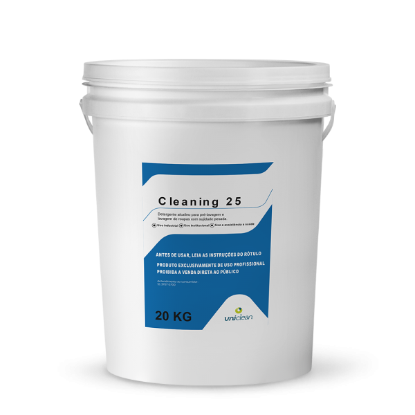 Detergente alcalino em pó para lavagem de tecidos – CLEANING 25