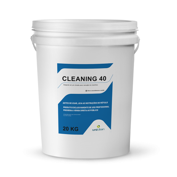 Alvejante clorado em pó para remoção de manchas – CLEANING 40