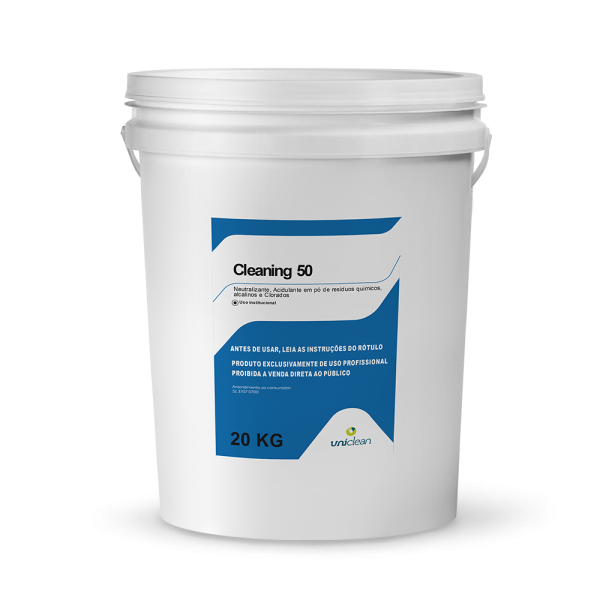 Acidulante em pó para neutralização de resíduos químicos alcalinos e clorados – CLEANING 50